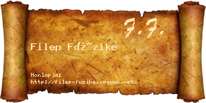 Filep Füzike névjegykártya